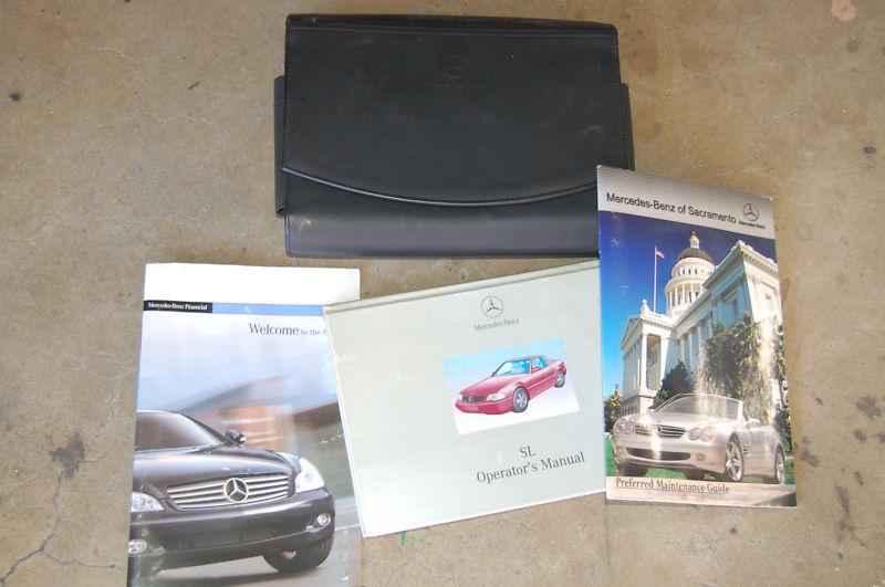 Mercedes 129 sl320 sl500 sl600 500sl 300sl sl oem owners manual with folder