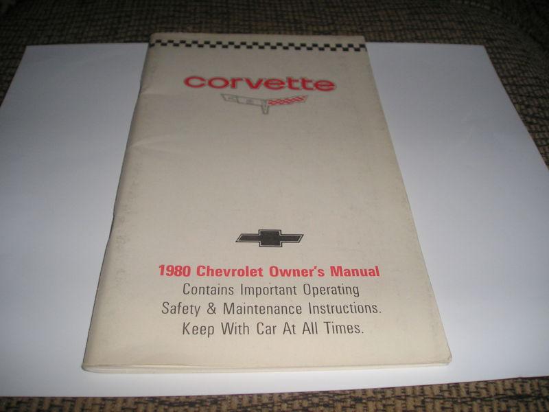 1980 original1st edition  corvette owners manual with full corvette news card