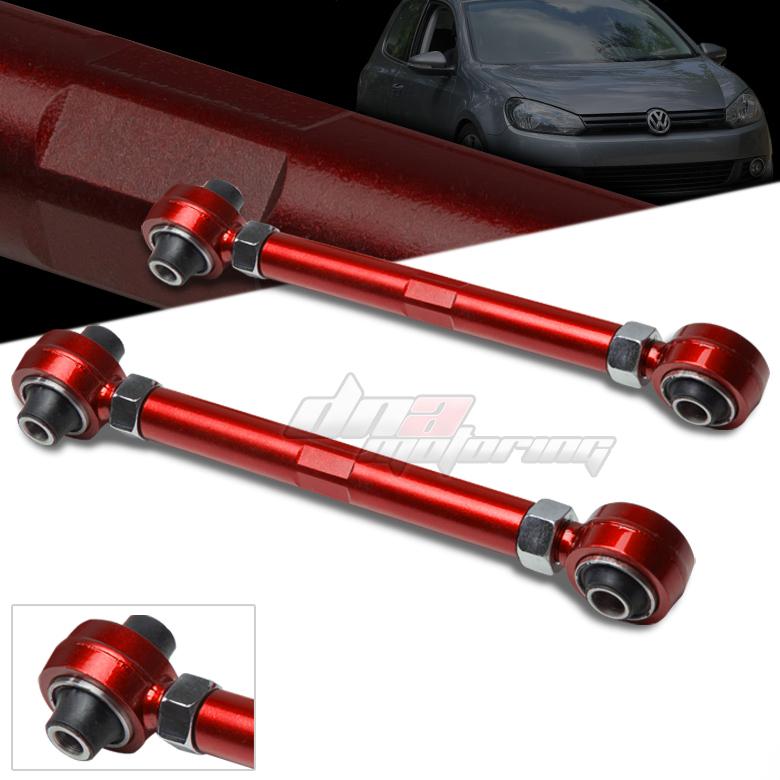 03-12 vw golf/gti mk5/6 red adjustable rear toe control arm/rod suspension kit