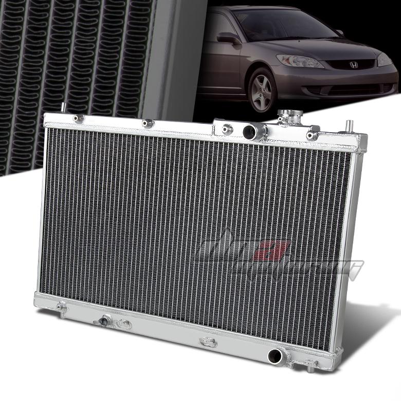 01-05 honda civic ex/lx em2 es1 es en2 2-row full aluminum racing radiator mt