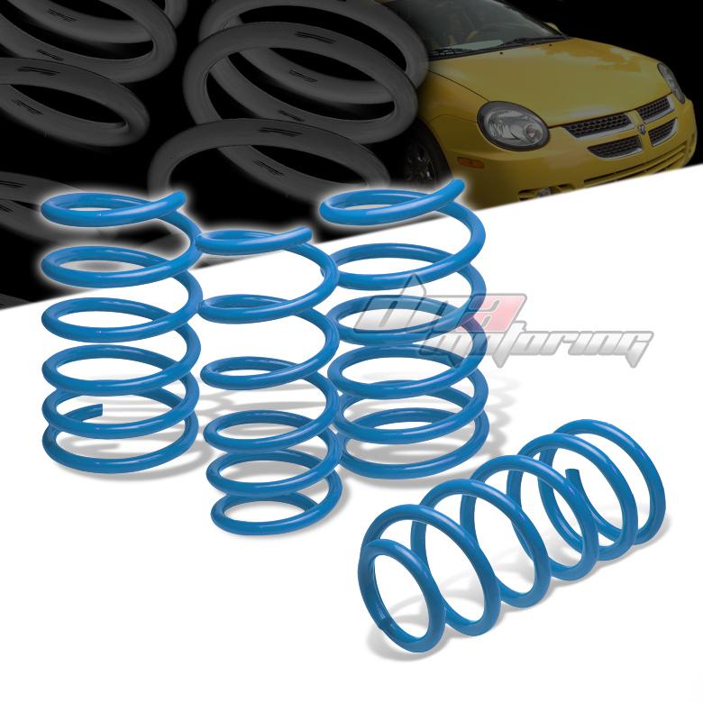 00-05 dodge neon blue 1.9" drop suspension racing lowering springs f235/r205lb