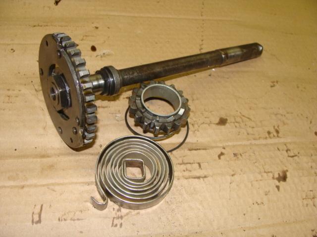 1974 harley sportster ironhead 1000 kick starter shaft & ratchet gear complete