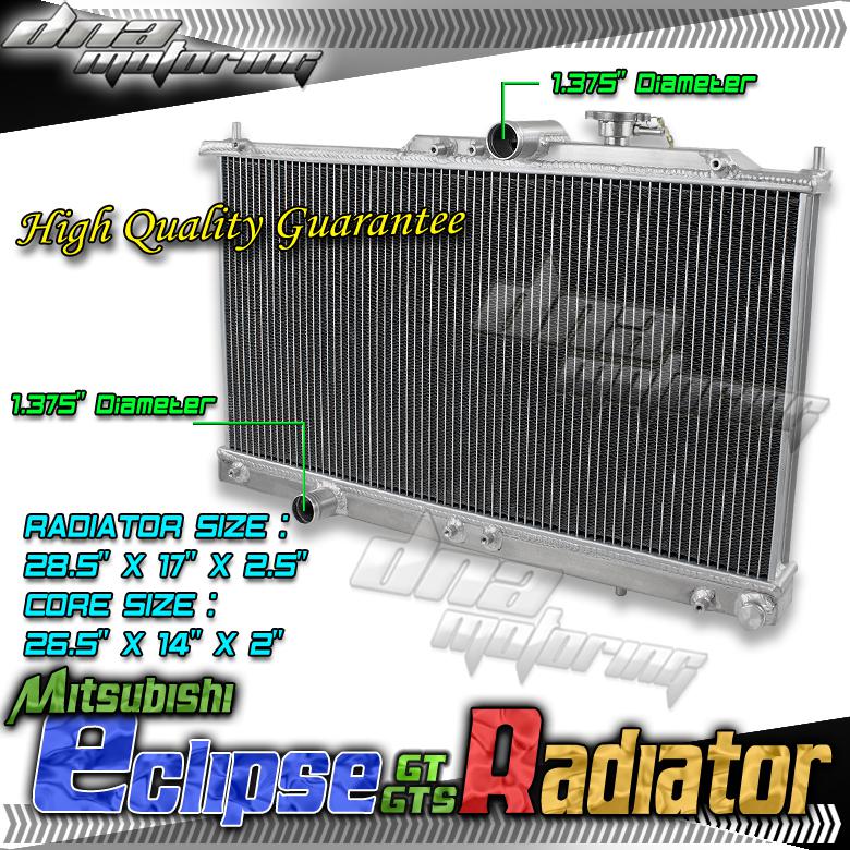 Dual core full aluminum racing cooling radiator performance eclipse 2000-2005 gt