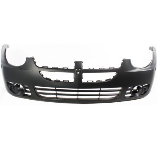 03 04 05 dodge neon front bumper cover r/t se primered black plastic w/fog hole