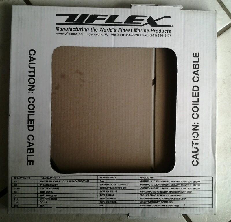 New uflex universal cable, brass,  16ft- c2x16