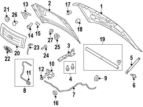 Ford al3z16916a genuine oem factory original release cable