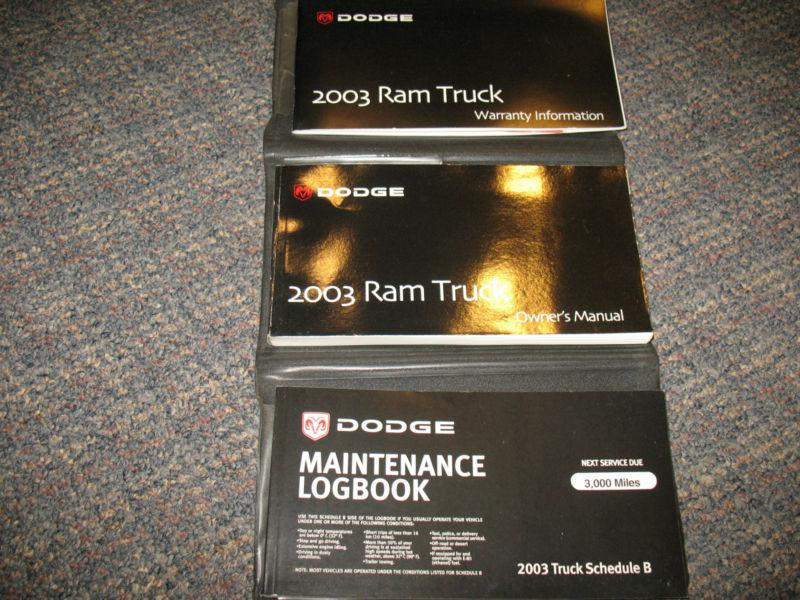 2003 / 03 dodge ram truck  owners manual set