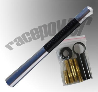 Mazda 5" inch silver carbon fiber screw type aluminum universal #s28 antenna