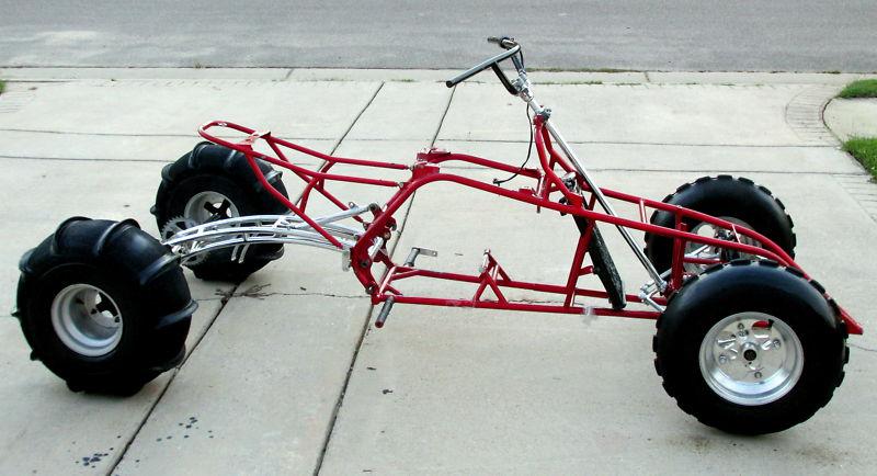 Banshee drag hill shooter chromoly chassis frame chrome a arms 10" swingarm axle