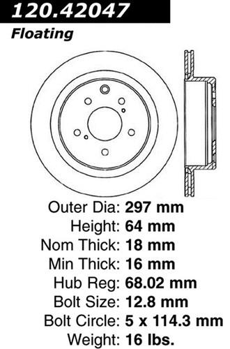 Centric-power slot 127.42047r stoptech sport rotors 89-96 300zx