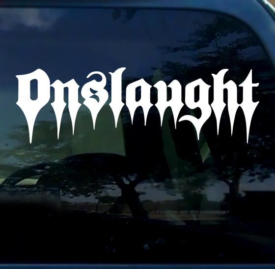 Onslaught vinyl decal sticker car thrash metal slayer overkill annihilator