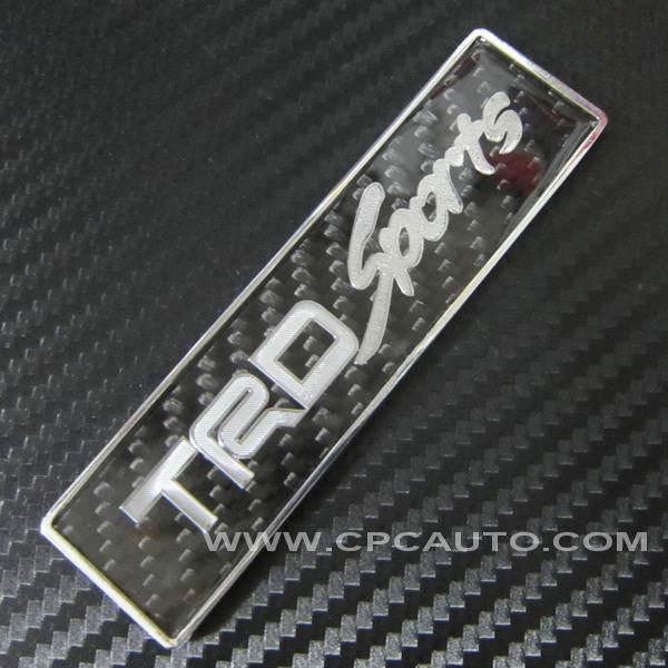 Car trunk chorme badge emblem sticker metal carbon fiber trd sports for reiz