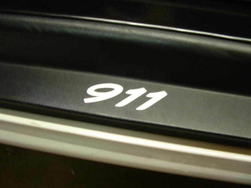 (2) door step decal sticker badge accent 993 996 997 carrera "911"