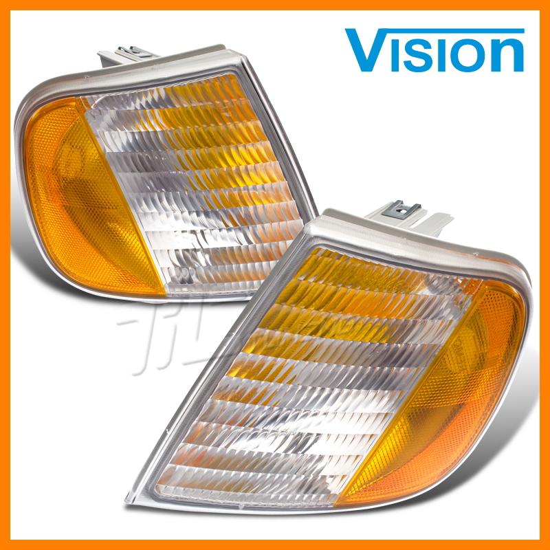 97-03 f150 pair corner lamp fo2550118 lh amber reflector fo2551118 rh lens house