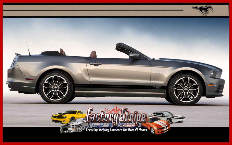 Ford mustang pony rocker panel side decals factory stripe 2005-2013