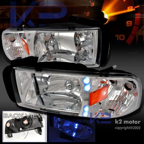 Led 1994-2001 dodge ram sport pkg chrome crystal headlights