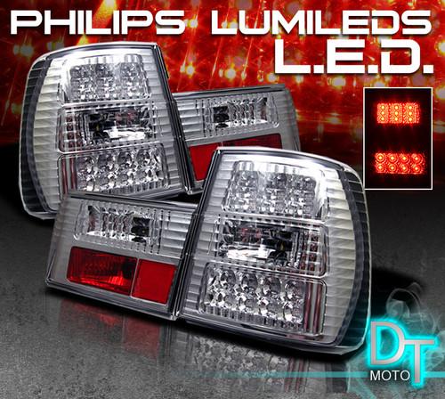 89-95 bmw 5-series e34 philips-led perform clear tail brake lights left+right