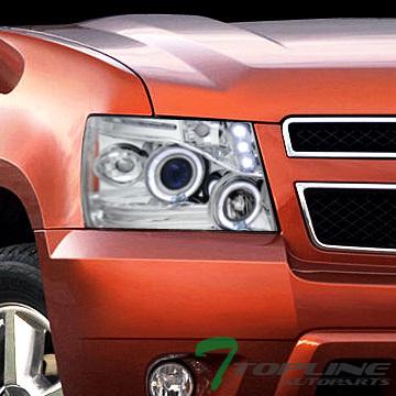 Euro led halo rims projector head lights signal 07-13 chevy suburban/tahoe/truck