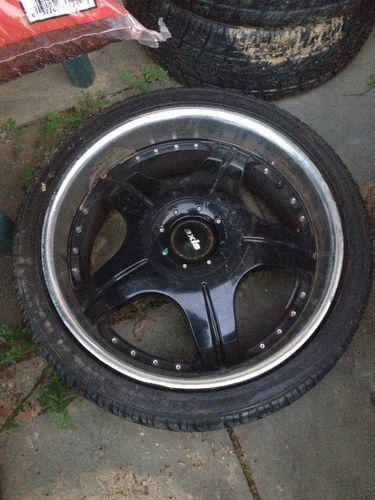 22" black & silver rims