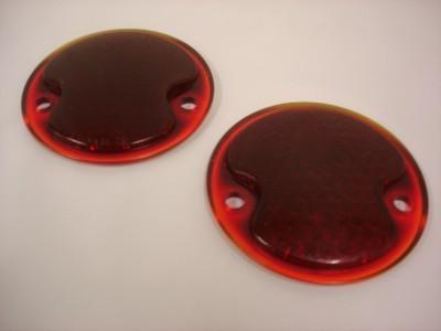 1932 ford tail light lenses '32 glass red lens pair