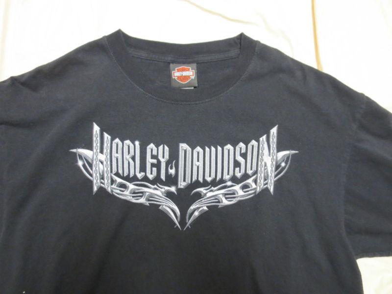 Harley davidson/charolette nc black short sleeve t-shirt  size xl