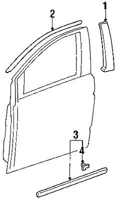 Honda 75305s0a003 genuine oem factory original upper molding clip