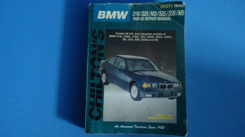 Bmw service manual 1989/93  318  325  m3  525  535  m5