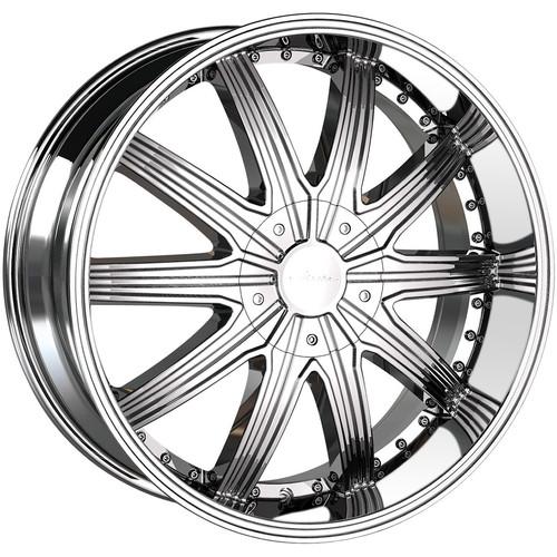 22x9.5 chrome veloche tork wheels 6x135 6x5.5 +30 ford expedition f-150