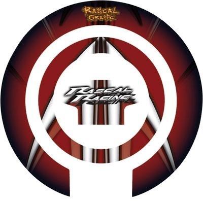 Rascal grafik gas cap protector red/white ra36709