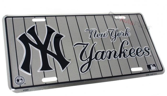 New york ny yankees mlb license plate aluminum stamped metal tag for car truck