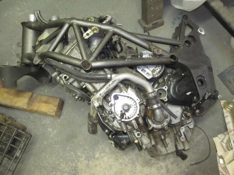 Crashed 2000 mv agusta f4 750 engine and frame