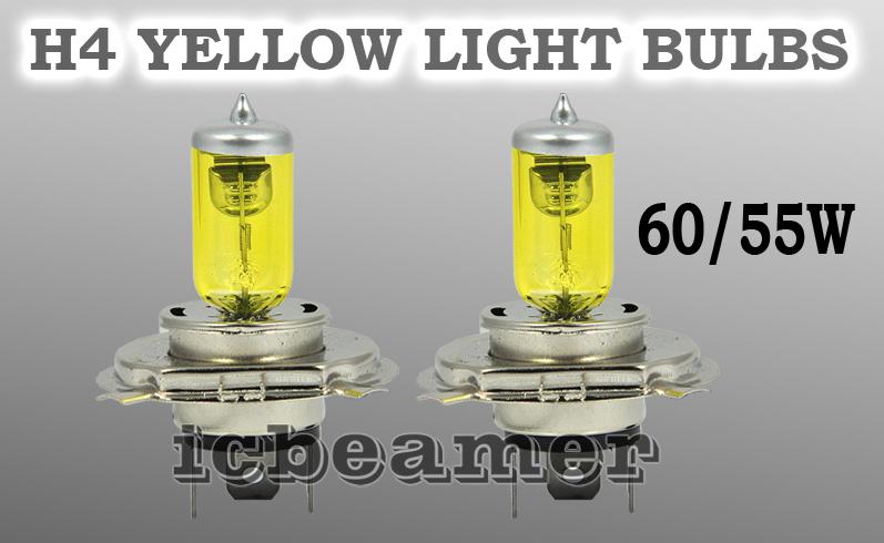 H4 hb2 55w high low beam xenon hid rec. super yellow light bulbs  xo2alb usdot