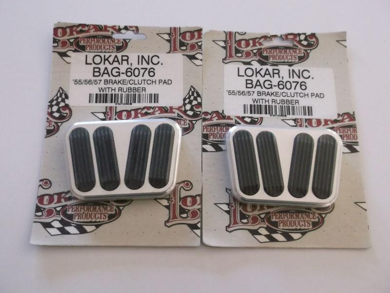 Two-lokar bag-6076 billet aluminum brake/clutch pedal pads