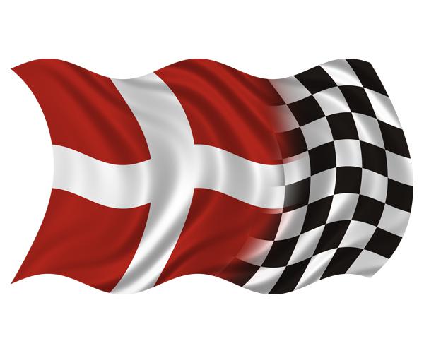 Denmark racing flag decal 5"x3" danish nordic vinyl race car bumper sticker zu1