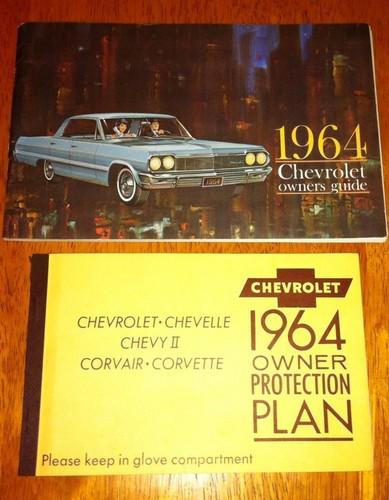 1964 chevrolet  corvette • impala corvair • chevelle  original owner's manual