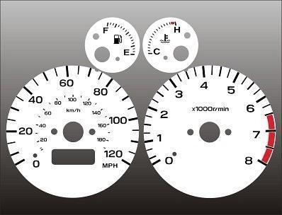 1998-2000 subaru forester instrument cluster white face gauges 98-00