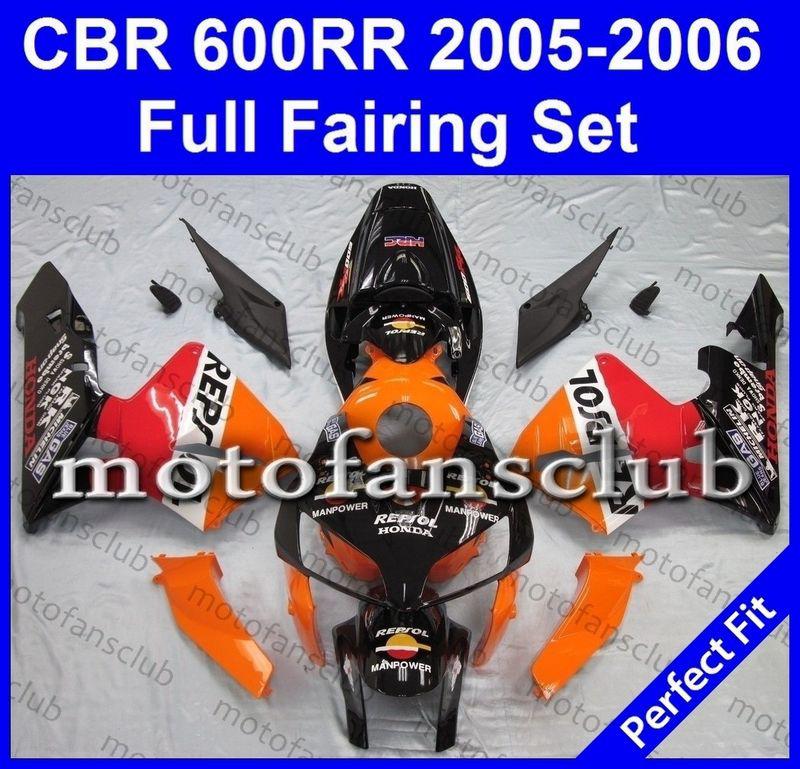 Fit honda cbr600rr 05 06 cbr 600 rr 2005 2006 fairing kit bodywork #34 b