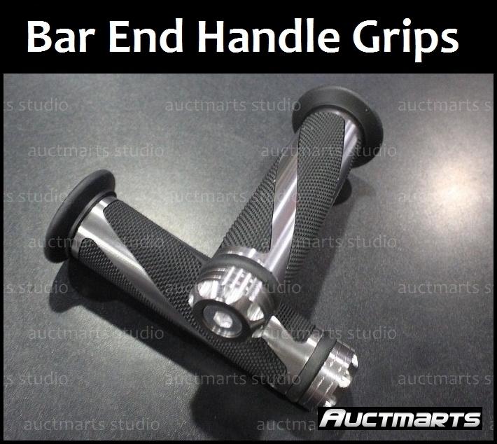 Universal motorcycle bar end handle grips 22mm 7/8'' titanium  d