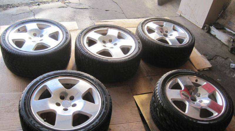 2001 audi a6  5 rims & tires! 1 new never used! 4 used!