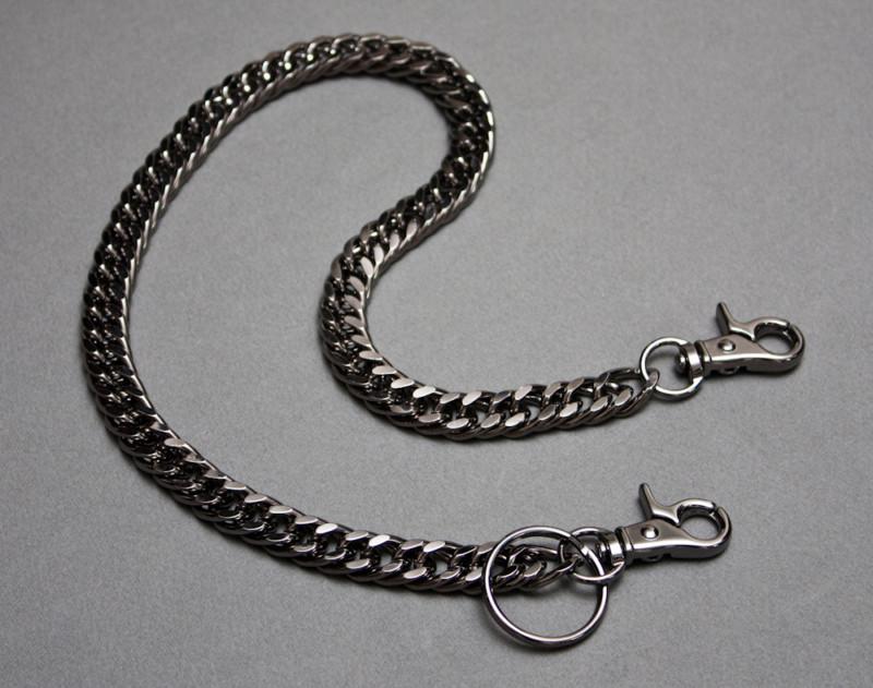 Black chrome / gunmetal 20" wallet chain for harley davidson bikers etc.