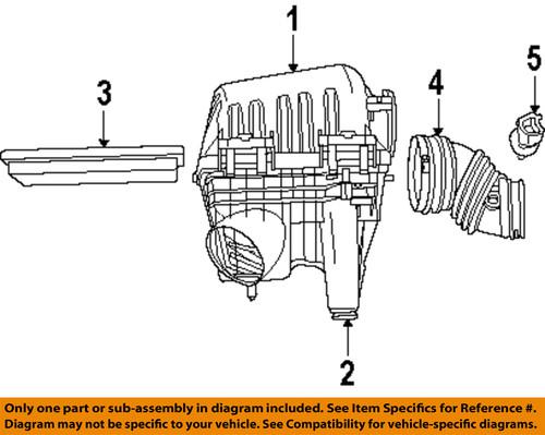 Mopar oem 4809869ac air intake-air hose