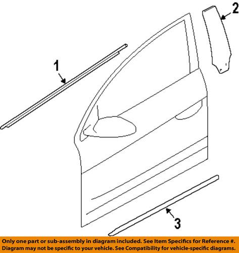 Volkswagen oem 3c8837475f3q7 front door-belt weather strip