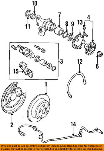 Subaru oem x2651aa040 disc brake hydraulic hose/brake hose, rear