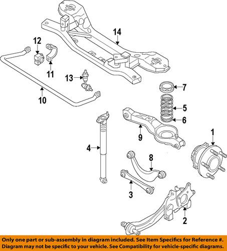 Mazda oem te712880x rear suspension-susp crossmember