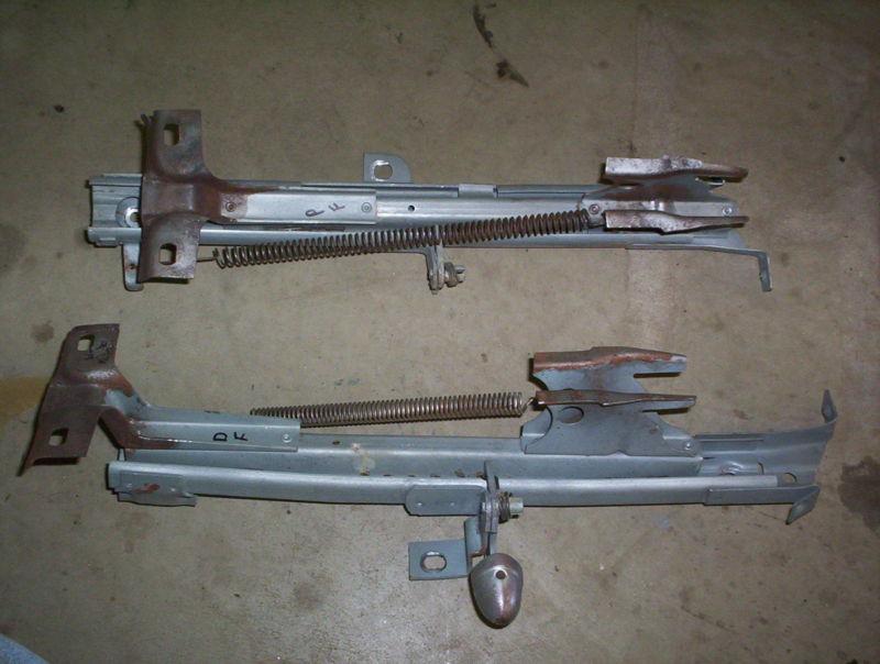 1953 1954 chevrolet car front bench seat frame floor mount track guide set pair