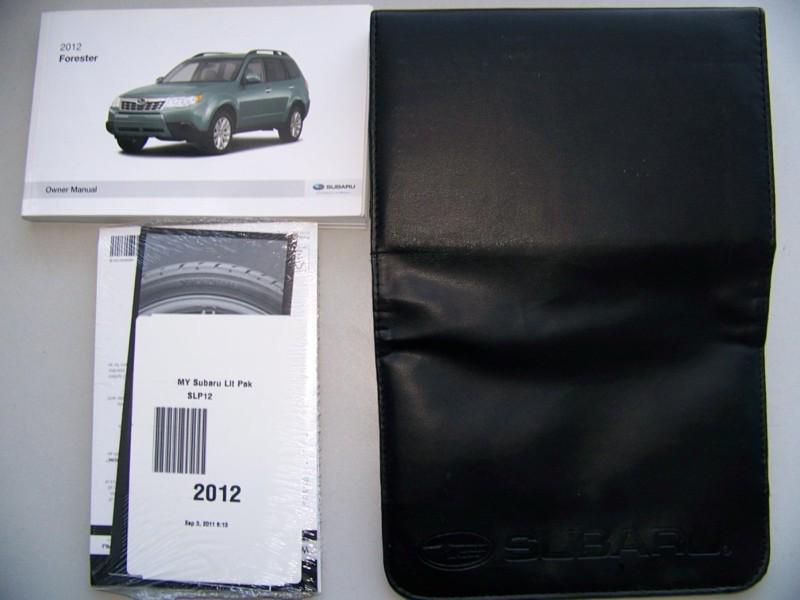 2012 subaru forester owners manual books leather case warranty oem unuse new !