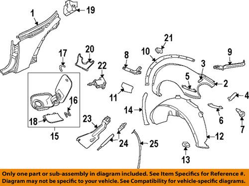 Volkswagen oem 1c0821302jgru quarter panel-fender