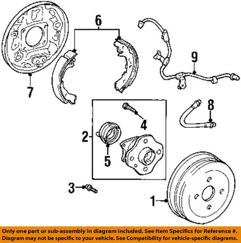 Toyota oem 4243152021 rear brake drum/brake drum