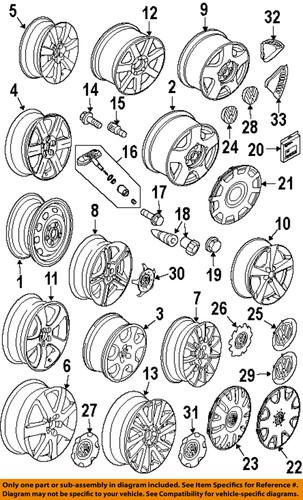 Volkswagen oem 1c0601147mqzq wheels-wheel cover