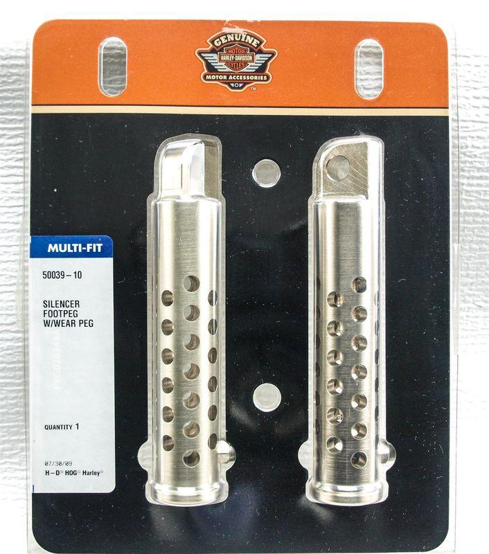 Harley davidson multi-fit silencer footpeg w/wear peg 50039-10